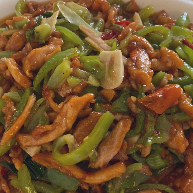 - 【NEW熱食】青椒肉絲 Shredded Pork with Green Pepper