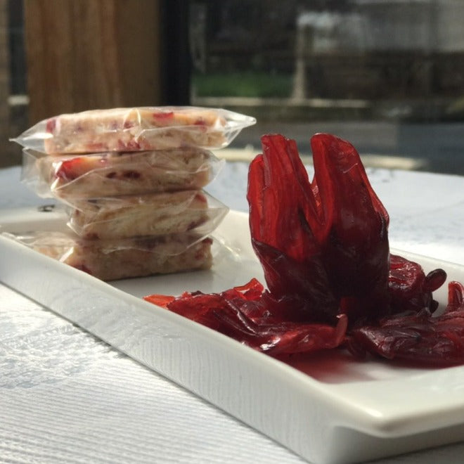 - 【NEW】Hand Made Snowy Biscuit (Roselle) 手工雪Q餅 洛神 - TaiwaneseFood台灣小吃